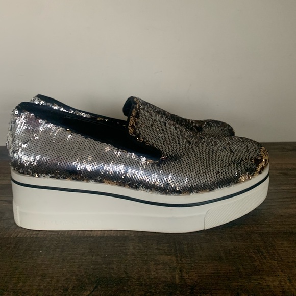Stella McCartney Binx Sequin Platform Shoes Multicolor Womens 39 US 9 Sneakers - Picture 6 of 12